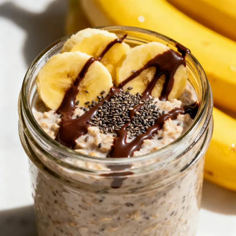 Overnight oats protéinés chocolat-banane (à préparer la veille)