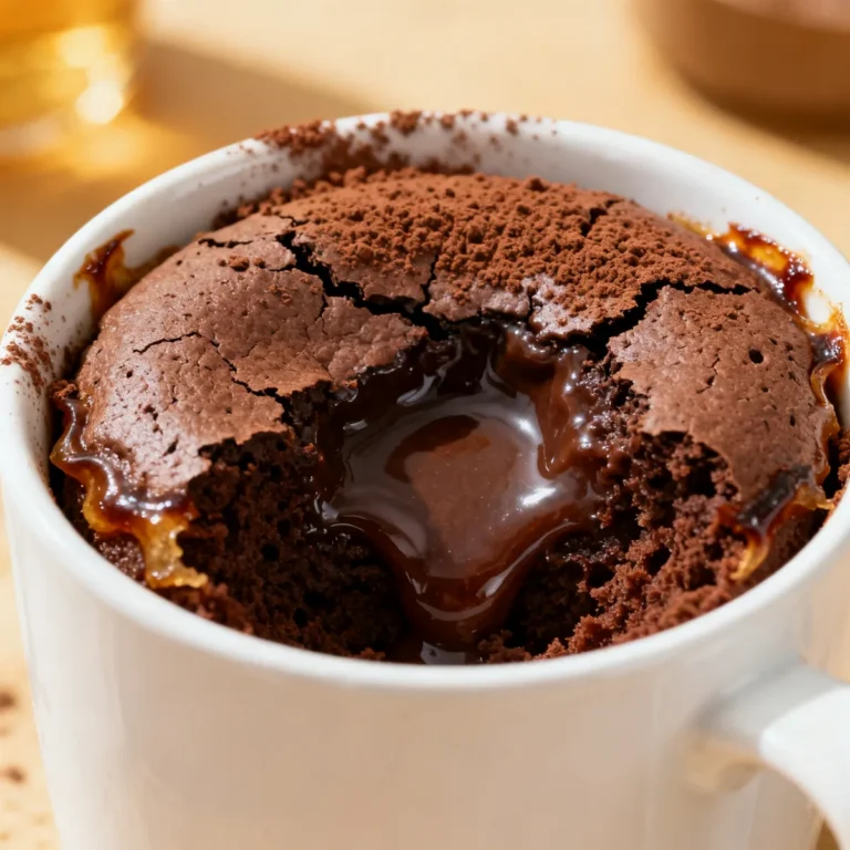 Mug cake protéiné au chocolat (dessert minute)