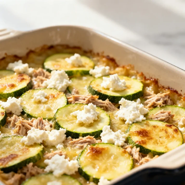 Gratin de courgettes au thon et cottage cheese (léger)