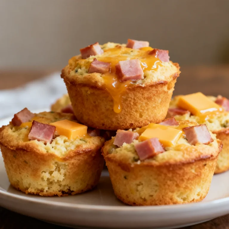 Muffins protéinés salés au jambon et fromage (snack)