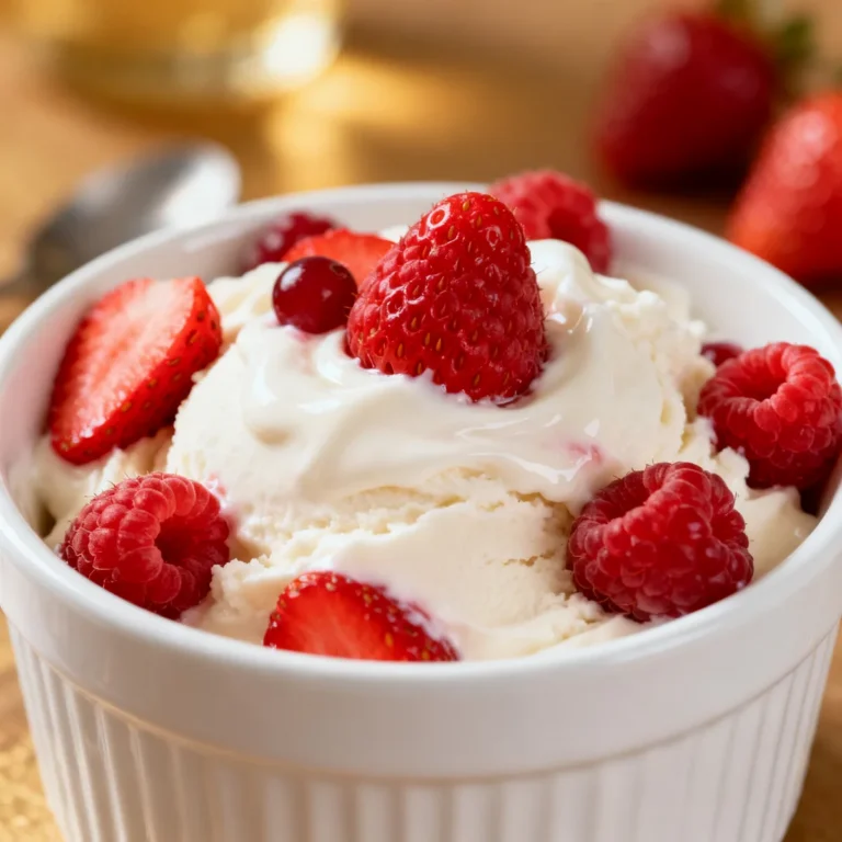 Yaourt glacé protéiné aux fruits rouges (frozen yogurt)
