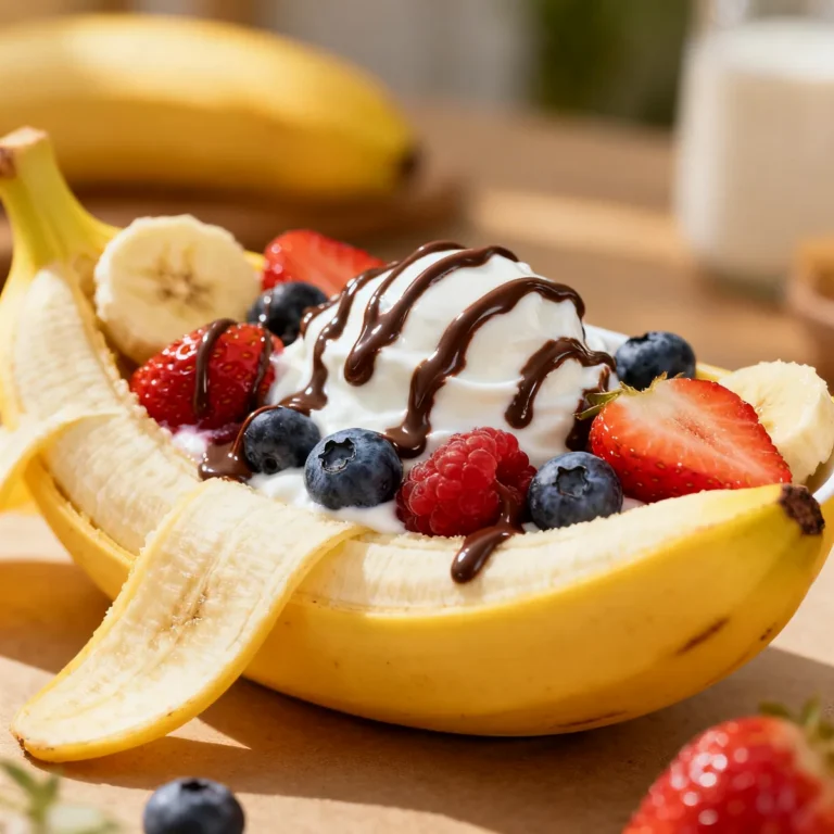 Skyr bowl façon banana split (collation gourmande)