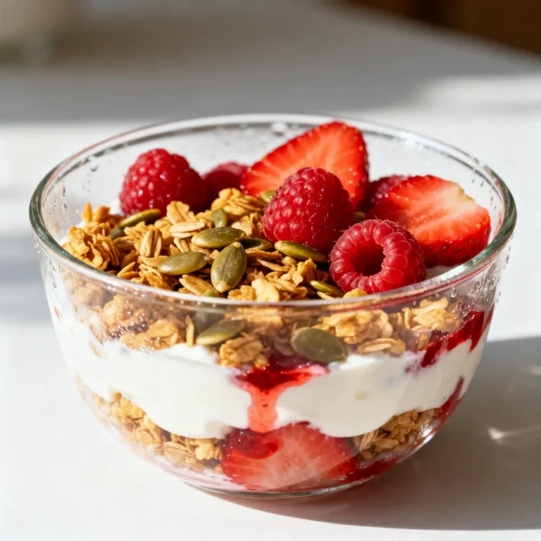 Skyr bowl protéiné façon parfait aux fruits rouges
